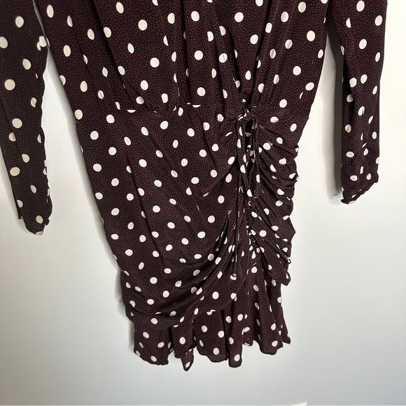 Vernoica Beard Size 2‎ Silk Lou Lou Ruched Flounce Mini Dress Quiet Luxury Clean - Picture 11 of 15